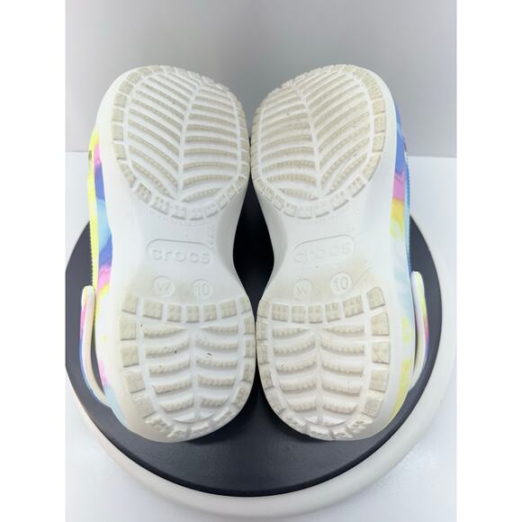 Crocs Platform Classic Womens Size 10 Tie Dye Comfort Slip On Clogs 207151 Shoes - Picture 8 of 10